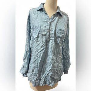 Soho New York & Company Jeans Tencel Shirt Women's Size Large